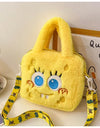Sanrio Cartoon Plush Shoulder Bags Hello Kitty Kuromi Melody Cute Crossbody Bag Anime Children Handbag