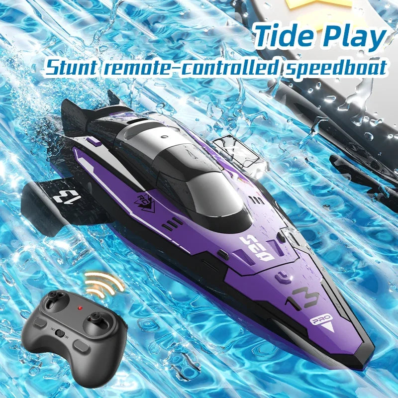 Mini Rc Boats High Speed 360 Degree Flip Electronic Remote Control Racing Ship  Competition Water Toys for Gifts