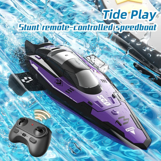 Mini Rc Boats High Speed 360 Degree Flip Electronic Remote Control Racing Ship Competition Water Toys for Gifts