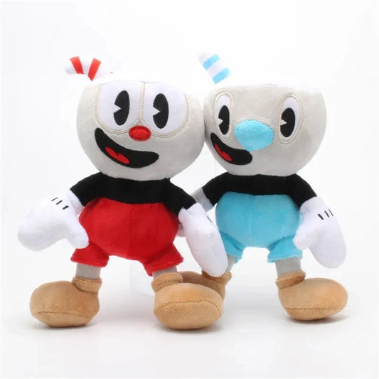 2pcs Cuphead Plush Doll Toys Mugman Game Doll Toys Adventure Soft Stuffed Plush For  Birthday Gift