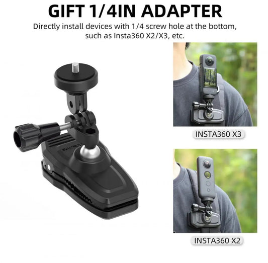 Magnetic Backpack Clip Mount for Action Cameras and Pocket Cameras