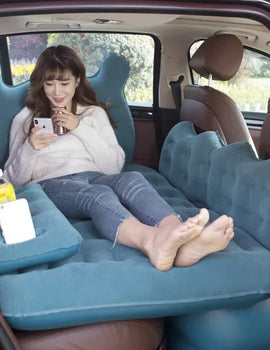 Cartoon Foldable Car Travel Bed SUV Minivan Compatible Inflatable Mattress Inside Air Pressure Pad Versatile Vehicle Sleeping
