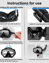 Dry Snorkel Set Diving Mask For Adults Tempered Glass Professional Panoramic Snorkeling Gear Swimming Training Snorkel Kit