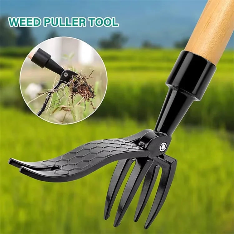 Portable Handheld Weeder Manual Weeding Tool for Root Removal Stand-Alone Design (No Pole)
