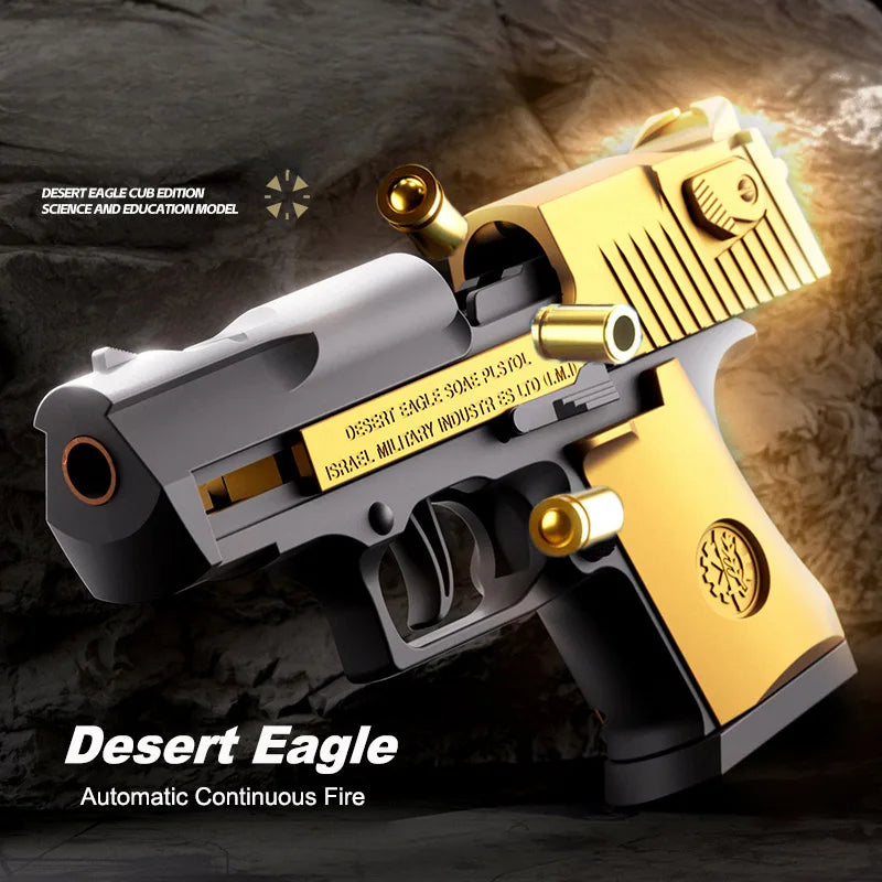 Mini Desert Eagle Gx4 Toy Gun Continuous Shell Ejecting Education Gun Soft Bullet Launcher Blow Back Airsoft Small Pistol