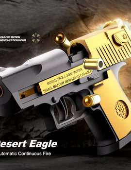 Mini Desert Eagle Gx4 Toy Gun Continuous Shell Ejecting Education Gun Soft Bullet Launcher Blow Back Airsoft Small Pistol
