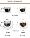200ml Double Wall Glass Coffee Mug Heat-resistant Espresso Cup Thermo Insulated Cup For Latte Cappuccino Tea Drinkware Set