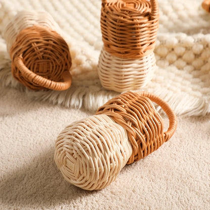 Baby Toys  Rattan Pine Bell  Wooden Rattan Toys  Wooden Baby Rattle  Rattan Toy  Bell rattle Toy Baby pro  Baby Comfort Products