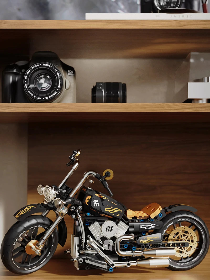 1:8 City Speed Racing Motorcycle Building Set DIY Bricks Model Kit for Adults STEM Buiding Blocks Toys Gifts 426pcs