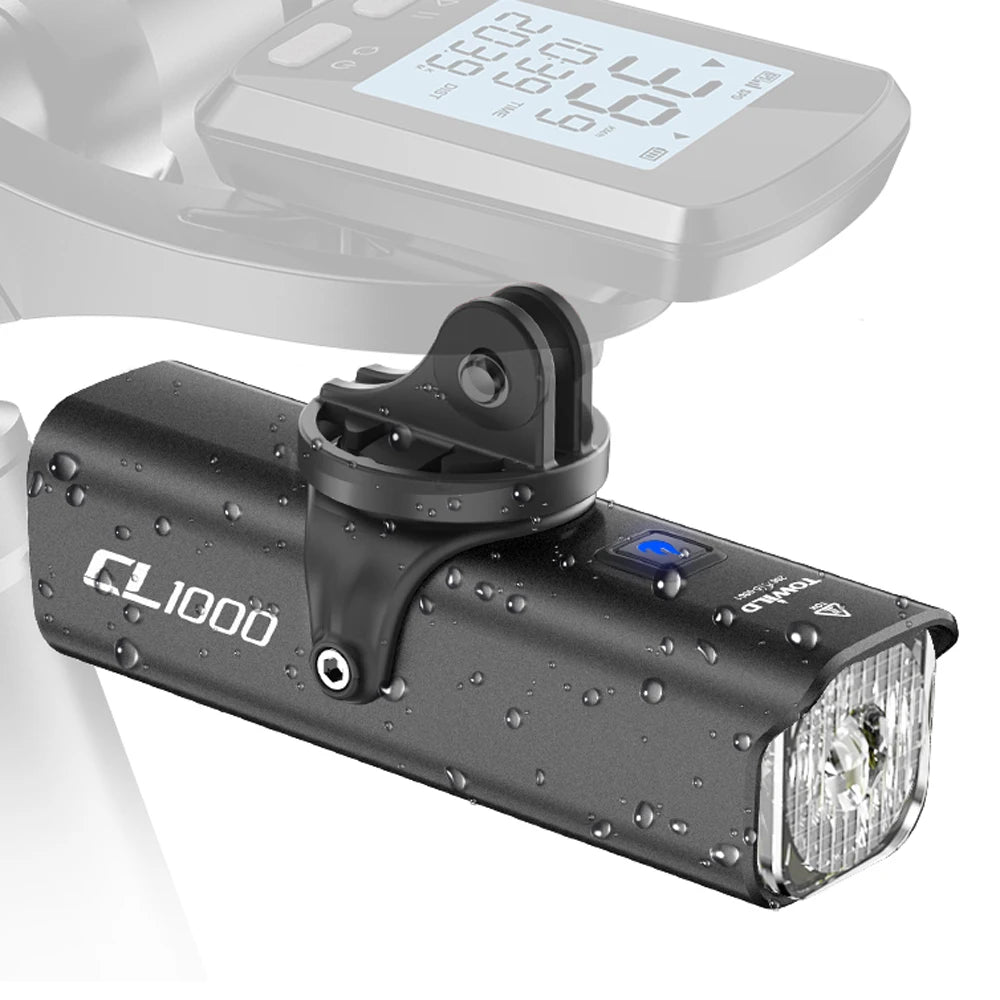 Bike Front Light IPX6 waterproof Rechargeable Bicycle Light 1000LM Cycling Headlight LED Flashlight MTB Bike Lamp