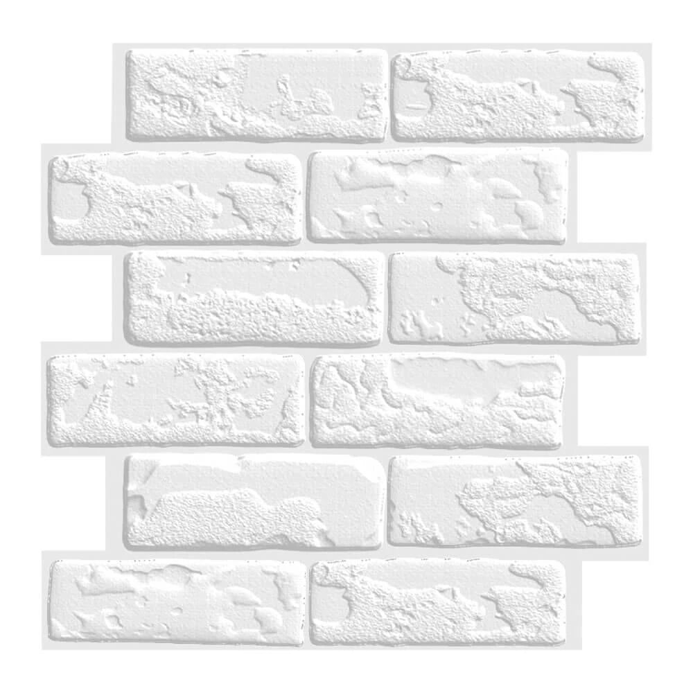 10pcs 3D Wall Sticker Self-adhesive Faux Brick Wall Panel Peel and Stick Kitchen Tile Backsplash Bathroom Wall Tile Sticker