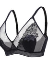 Women’s Lace Transparent Rabbit Ears Push-Up Bra – Soft, Thin, Wire-Free Bralette