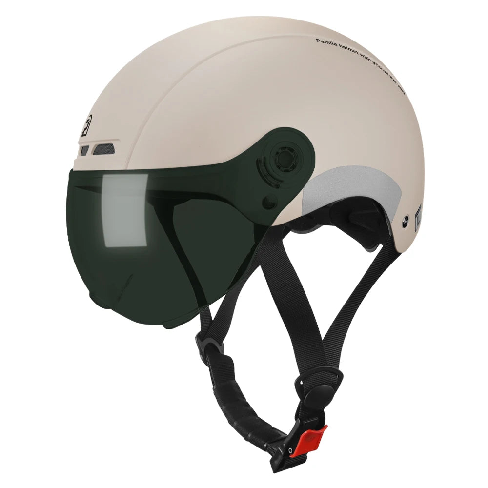 Adult Cycling Helmet With Goggles Ear Protection And Removable Lining