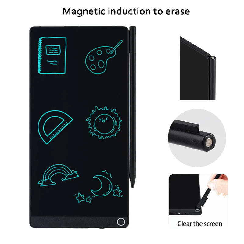 6.5inch Full Screen Superfine Handwriting Writing Blackboard Magic Tablet to Drawing Induction to Erase Single Sided Meeting Pad