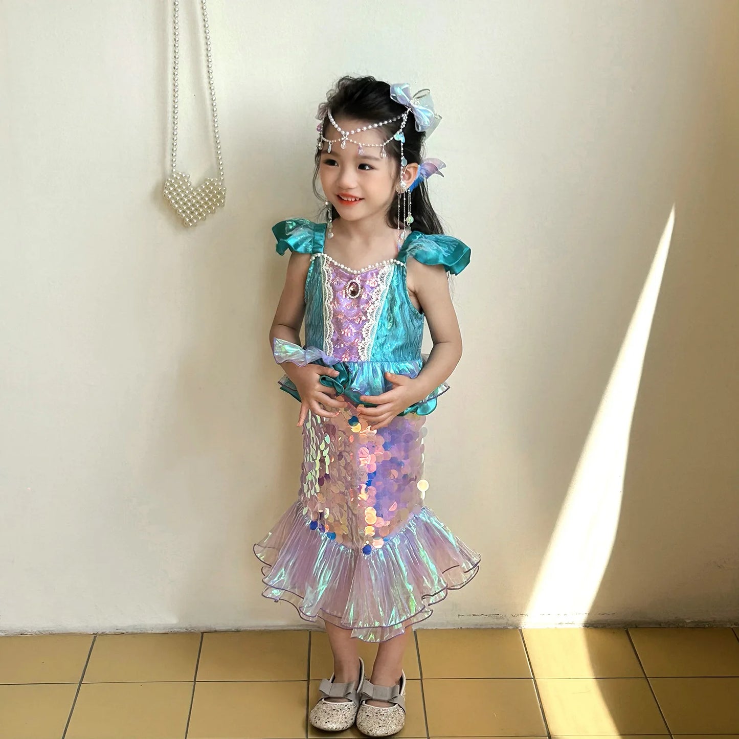 New Girl Dresses Princess Costume Kids Mermaid Cosplay Costume Kids Carnival Birthday Party Prom Costume Party Dresses For girls