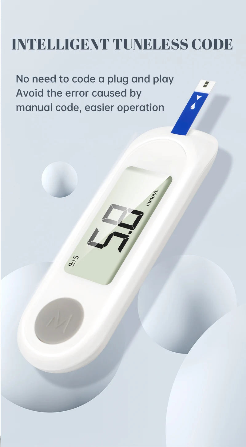 Blood Glucose Meter with Test Strips Diabetes Glucometer kit Blood Sugar Monitor for Diabetic Medical DiabetesTester