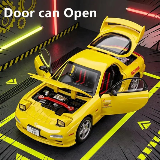 1 28 Scale Mazda RX7 FD Diecast Pull Back Model Car with Sound and Light