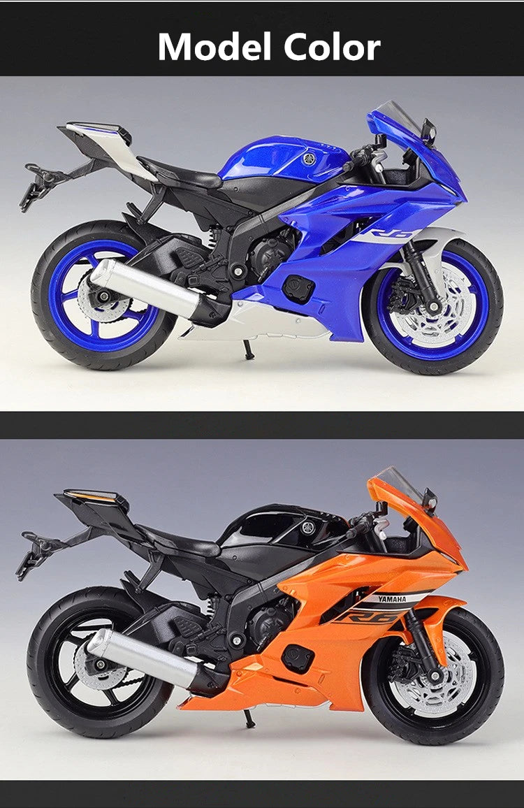 Diecast Yamaha YZF R6 Racing Motorcycle Model 1 to 12 Scale