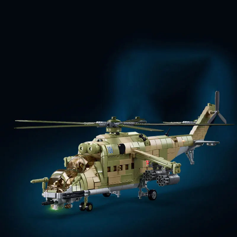 MOC Viper Armed Helicopter Rescue Transport Aircraft Building Blocks Set