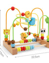 Montessori  Toys Wooden Roller Coaster Bead Maze Abacus Math Toys  Early Educational Toys for  1-3 Years