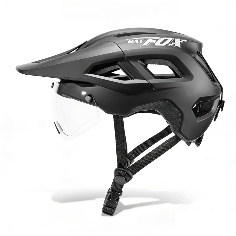 Cycling Helmet With Magnetic Lens And Removable Lining