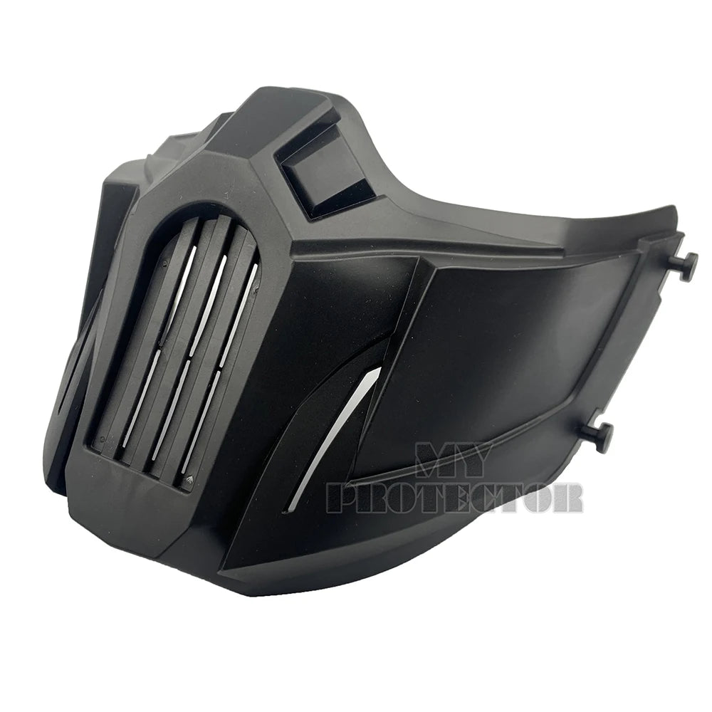 Tactical Airsoft Mask Outdoor Paintball Half Face Iron Warrior Protective Mask Shooting Protection Mouth Mask Hunting Equipment