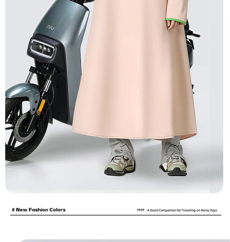 Thickened Full Body Waterproof PVC Raincoat for Motorcycle and Electric Scooter Riding