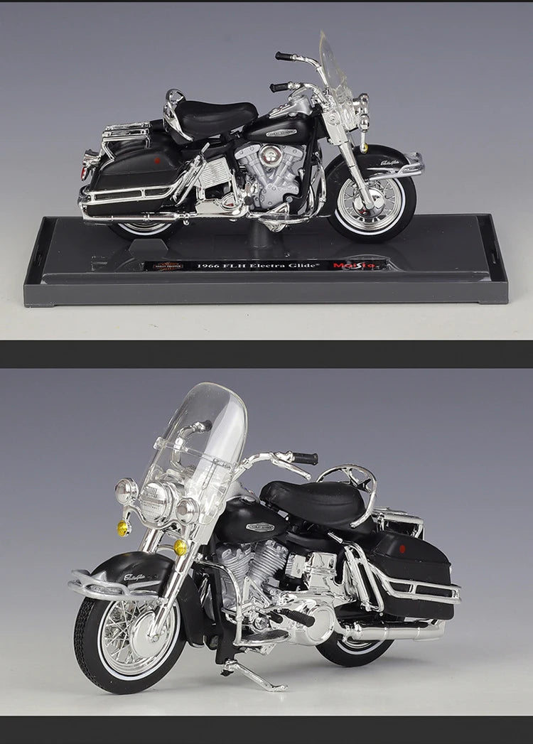 1 18 Scale Harley Davidson FLH Electra Glide 1966 Diecast Motorcycle Model