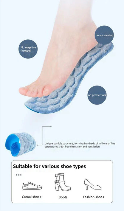 Massage Insoles for Shoes Men Breathable Deodorant Running Sport Insole for Feet Plantar Fasciitis Shoe Pads Memory Foam Sole