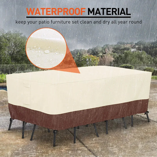 HEAVY DUTY Outdoor Garden Furniture Cover for Sofa Table Chair Patio Waterproof Wind-Proof Anti-UV Against Rain Snow
