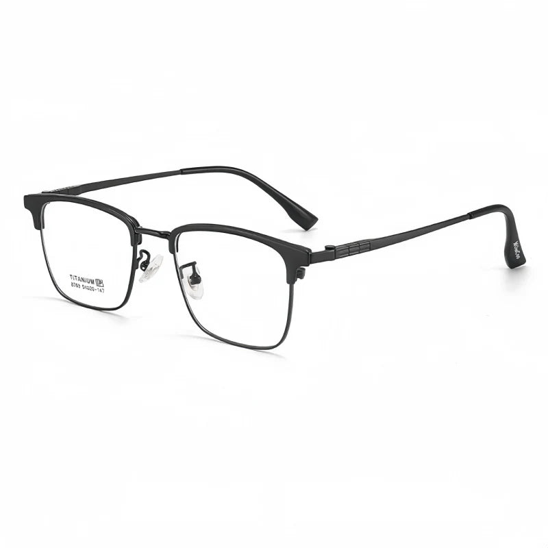 Retro Square Lightweight Titanium Eyeglasses Frames