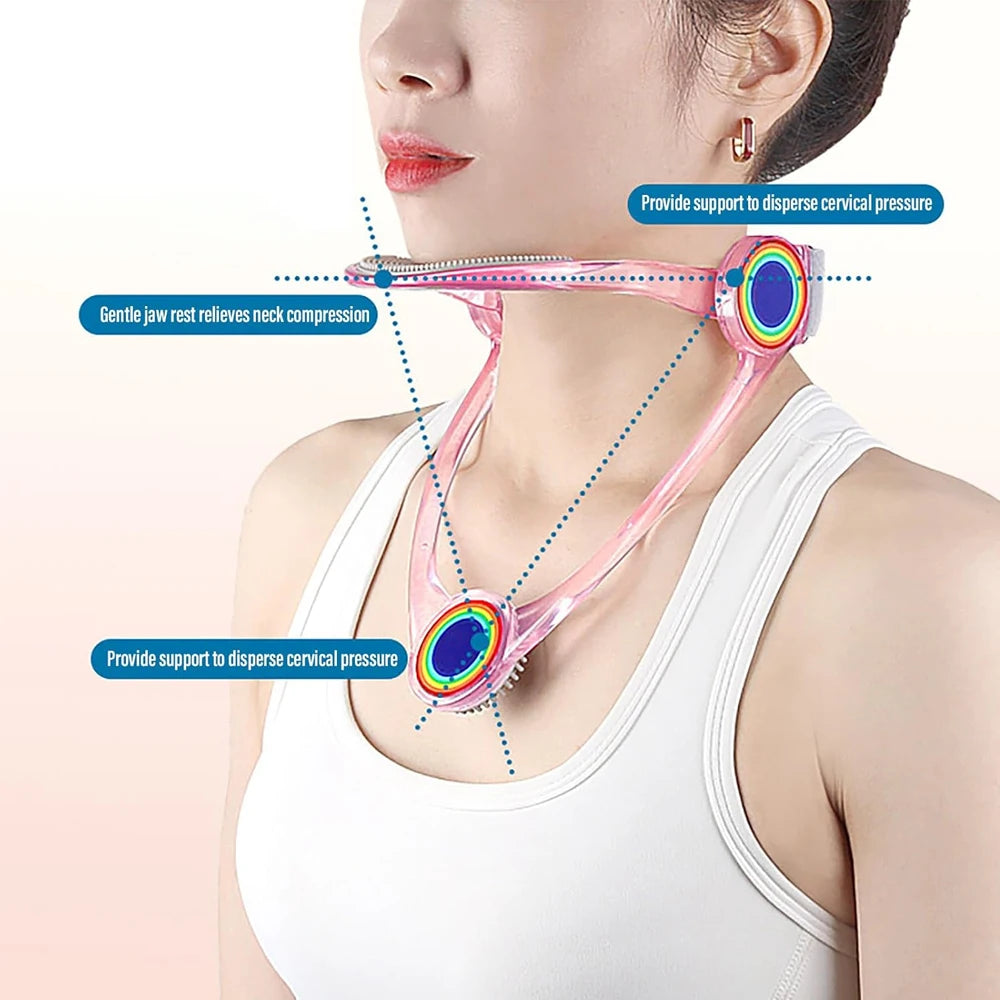 Adjustable Neck Support Brace,Neck Stretcher Exerciser Cervical,Neck Traction Device,Correction for Spine Pressure Pain Relief