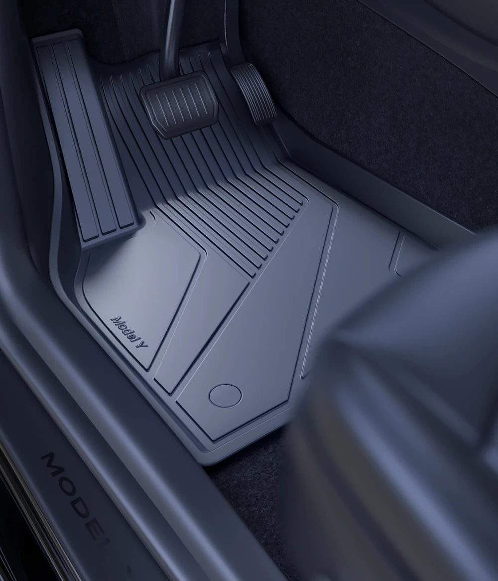 TPE Full Coverage Floor Mats for Tesla Model 3 and Model Y 2021 2024 All Weather Non Slip Protection