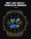 Men's Watch Luxury Waterproof Sport Chronograph Quartz Wristwatches Digital Date and Week Clock