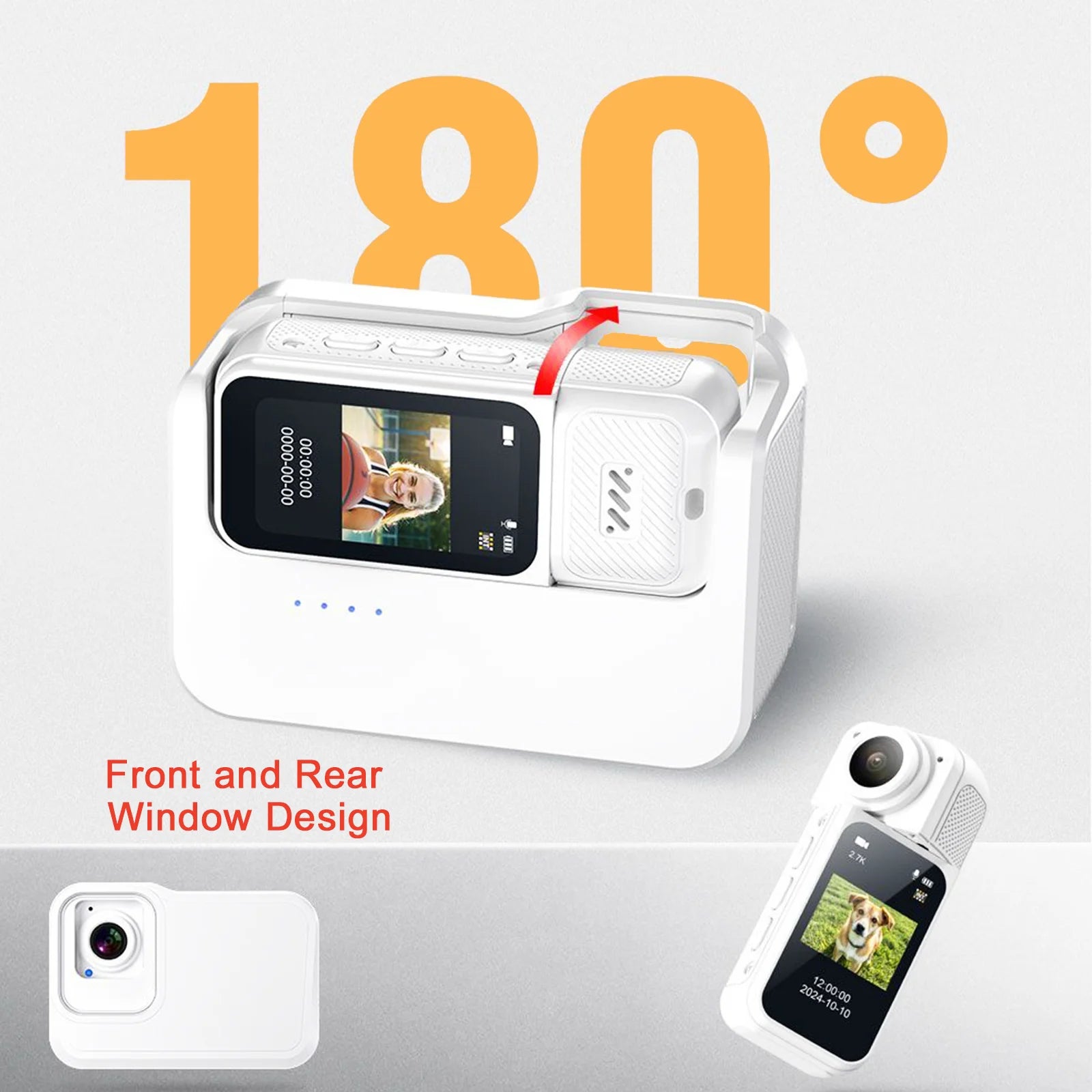 Thumb Action Camera 2.7K Mini Cam with Bracket Sport Body Cam Charging Bay Pocket Cameras Recorder megnetic Attraction Camera