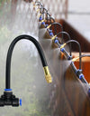 Free Bending Yellow Copper Mist Nozzle 8mm Straight Push Lock Joint Garden Watering Humidification Sprayer