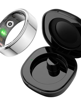 R02 Smart Ring with Charging Case for Men Women, Battery Life, 39 Days, Health Monitor, 5ATM Waterproof, Multi-sport Mode