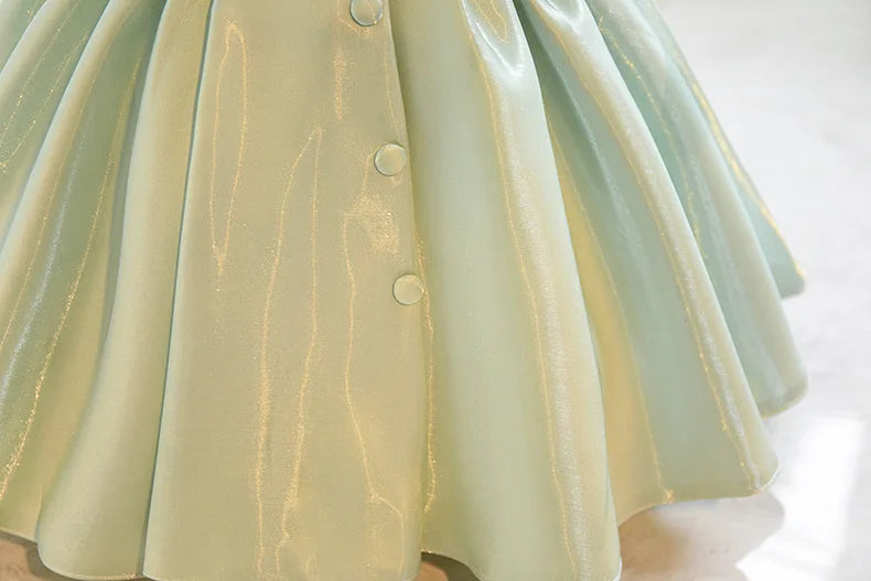 Luxury Princess Dress for Girls - Premium Fluffy Tulle Ball Gown Flower Girl Wedding Dress + Birthday Party Gown