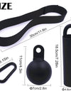 Fitness Steel Cannonball Grips Climbing Holds Set with Hanging Strap Strong Carabiner Pinch Grip Strengthener Finger Training