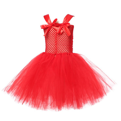 Sparkly Christmas Elf Tutu Dress for Girls Santa Claus Costumes for Kids Birthday Halloween Outfit Children Xmas Holiday Clothes