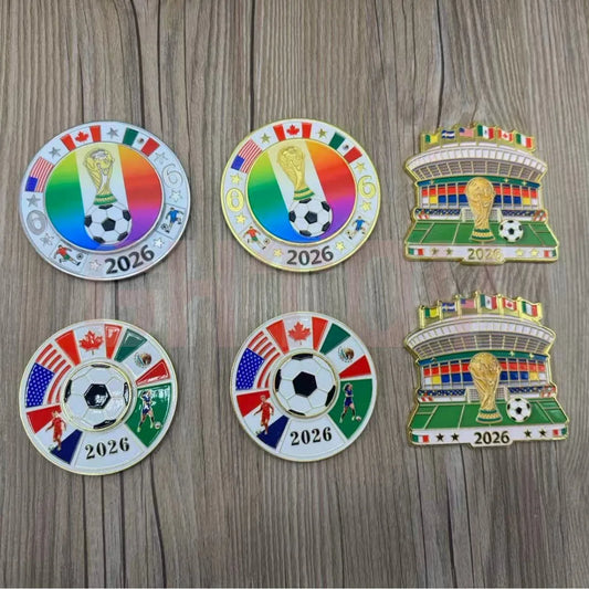 2026 Football Trophy Metal Rotating Fridge Magnet Fan Souvenir Decor