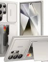 for Samsung Galaxy S24 S23 Ultra Case with Camera Cover Screen Protector Silky Touch Military Drop Protection Phone Case