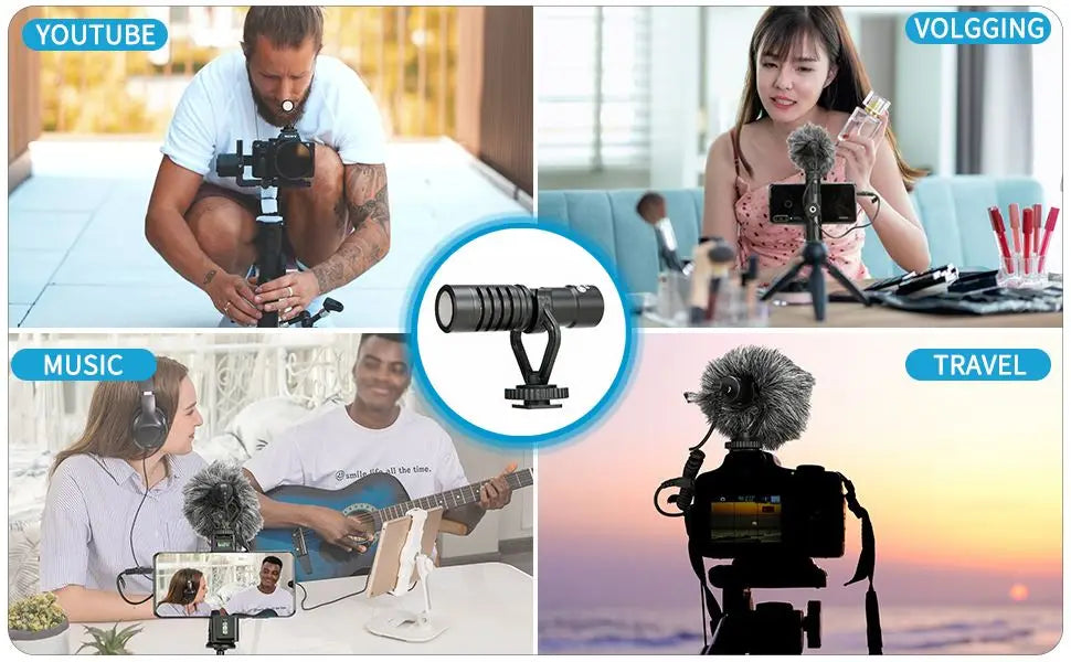 BY-MM1-B On-camera Shotgun Microphone for iPhone Android Smartphone DSLR Cameras PC Laptop Youtube Recording Streaming Vlog