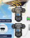 Solar Camera With 4G Sim Outdoor 3 Lens 3 Screen 10X Zoom PIR Human Detect Cam Waterproof Night Vision CCTV Security Protection