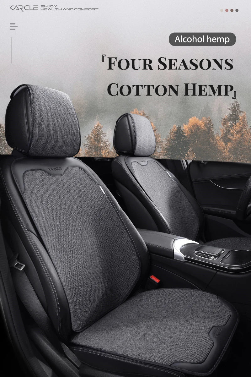 Car Seat Cover Linen Cotton Set Car Seat Cushion Soft Universal Seat Cushion Chair Protector Pads Auto Seats Cover Accessories
