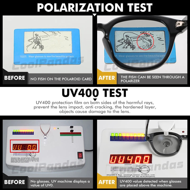 Photochromic Polarized Retro Round Sunglasses for Women