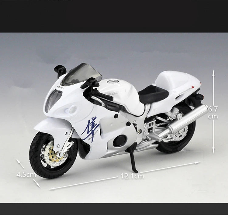 Diecast Suzuki Hayabusa GSX1300R Motorcycle Model 1 to 18 Scale