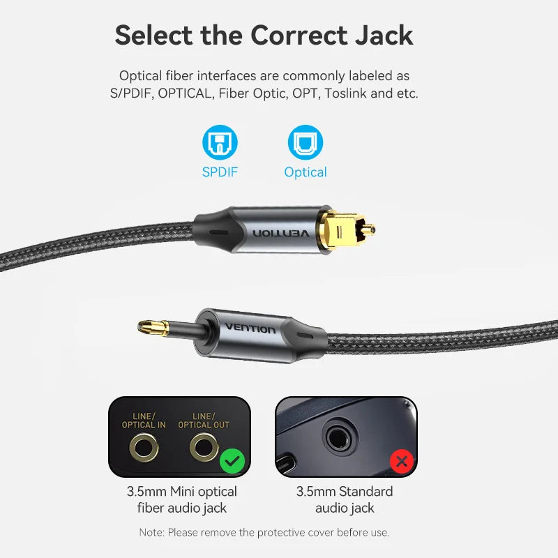 3.5mm Digital Optical Audio Cable Toslink SPDIF Coaxial Cable for Amplifiers Blu-ray Xbox 360 PS4 Soundbar Fiber Cable