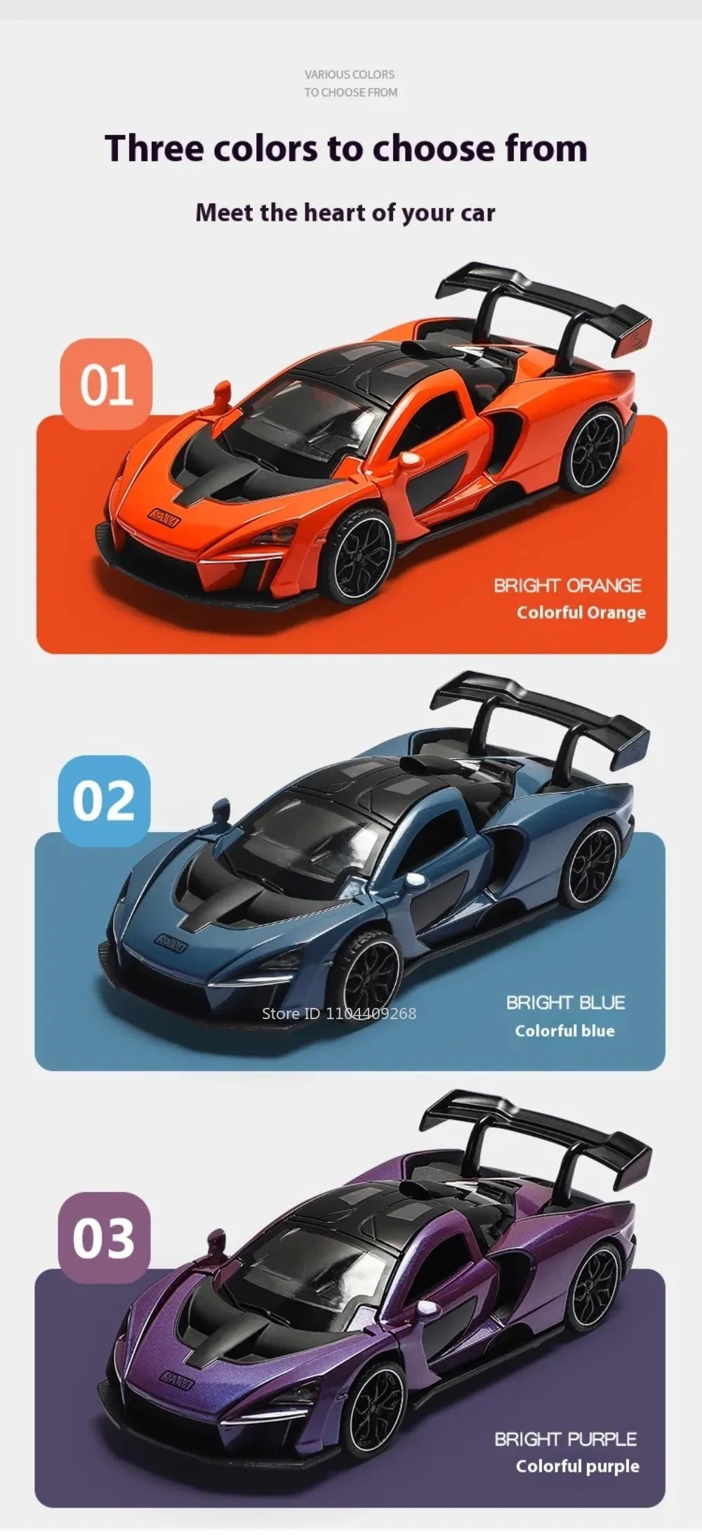 1:32 Scale Senna P1 Alloy Car Model Toy Simulation Sound Light Supercar Diecast Metal Vehicles Collection Birthday Gifts