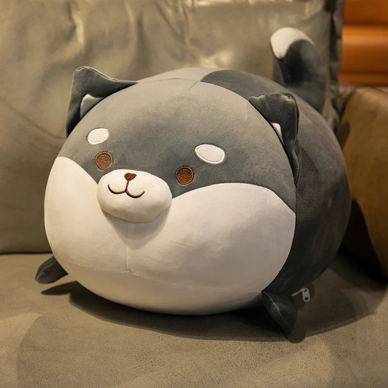 35-70cm Cute Fat Round Dog Plush Toy Kawaii Big Shiba Inu Pillow Soft Stuffed Animal Chai Doggy Cartoon Doll Girl Birthday Gifts